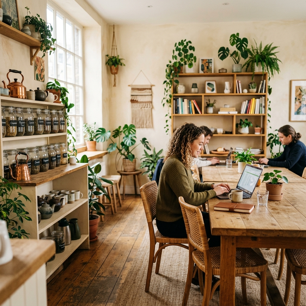 Cafe and co-working environment at CHH Wellbeing